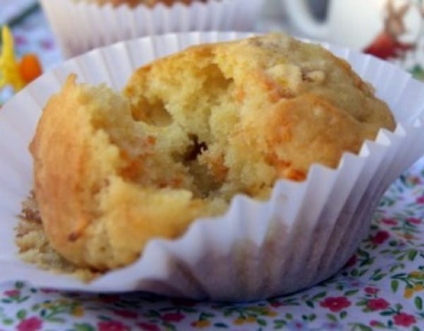 Carrot, oat and orange muffins