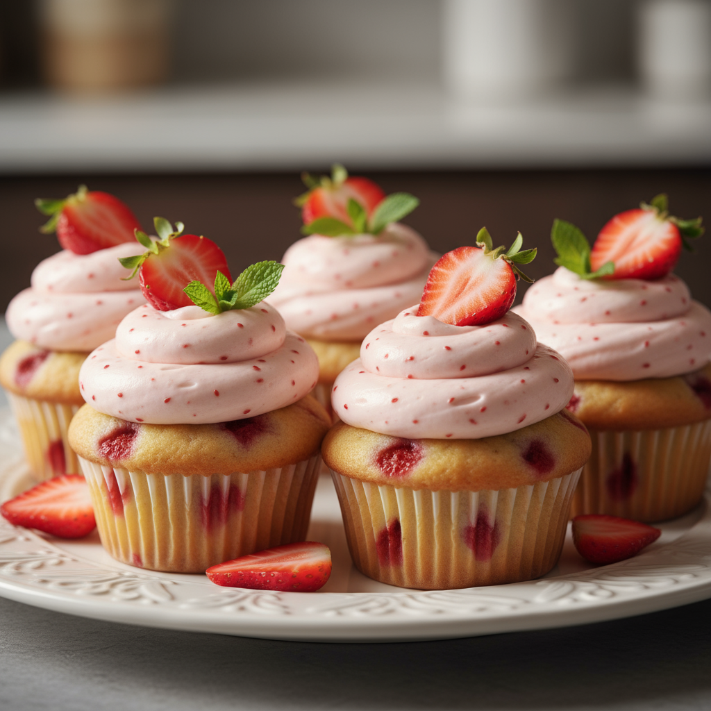 Strawberry cupcakes