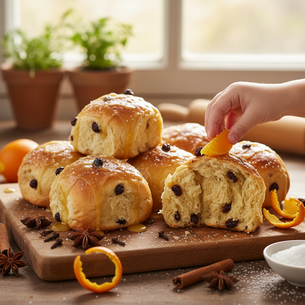 Spiced currant buns