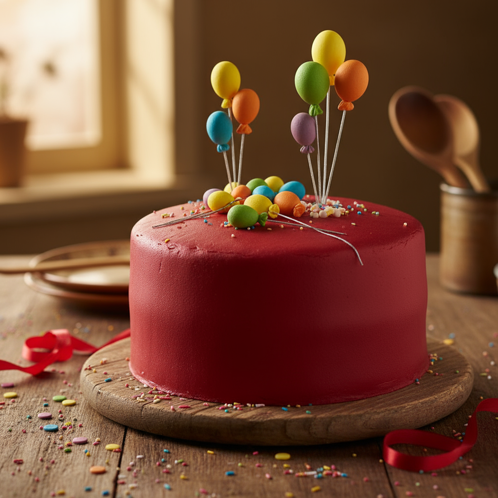 Balloon birthday cake