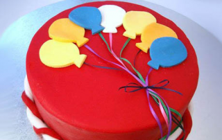 balloon birthday cake