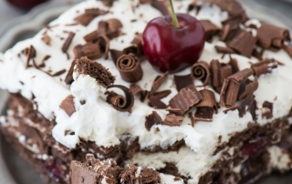 Chocolate ripple and raspberry cake