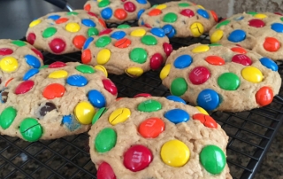 Rainbow chip cookies