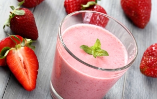 Healthy strawberry smoothie