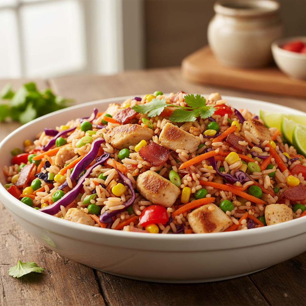 Rainbow fried rice