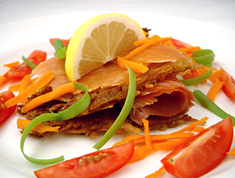 Leftover roesti salmon stacks