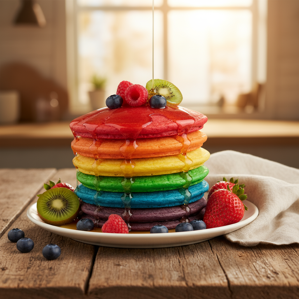 Rainbow Pancakes