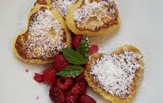 Love heart French toast