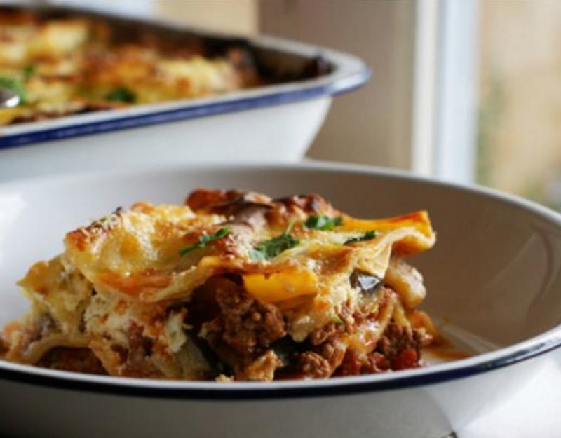 Easy lamb and ricotta lasagne