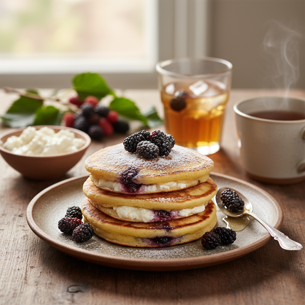 Mulberry pancakes