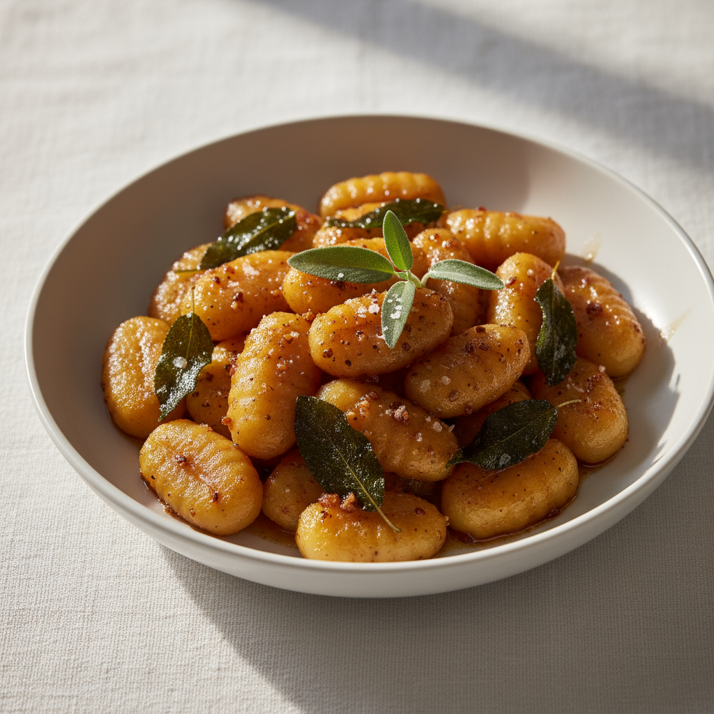 Gnocchi with brown butter and sage