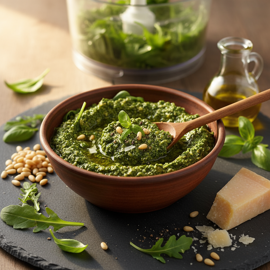Rocket and basil pesto