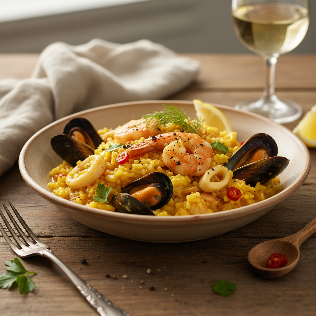 Seafood risotto
