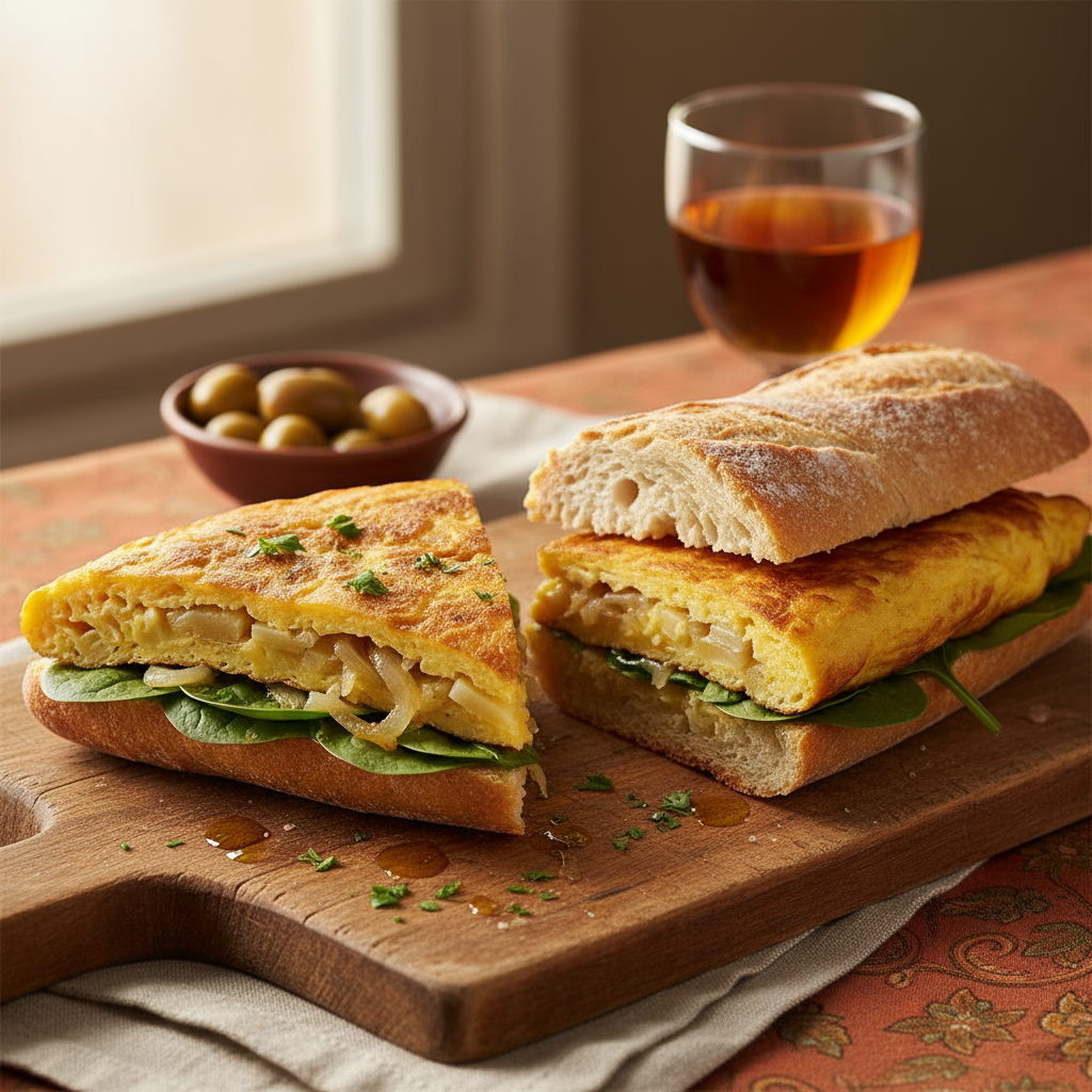 Spanish omelette baguettes