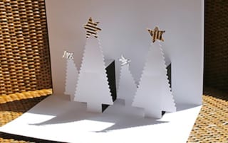 Woodland diorama Christmas card