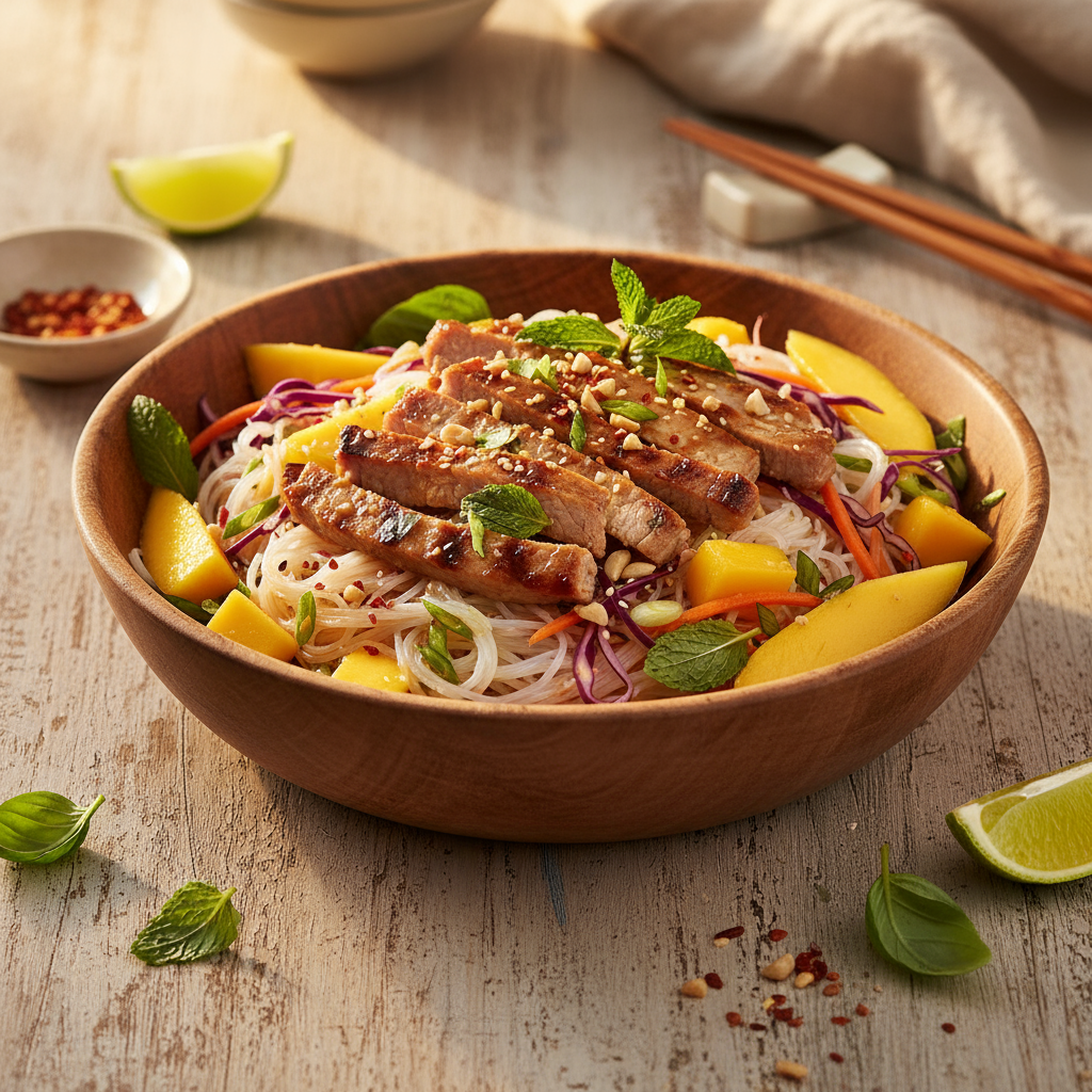 Pork And Mango Noodle Salad