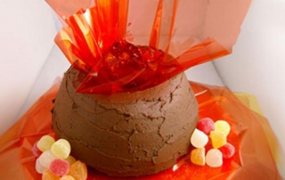 Volcano birthday cake