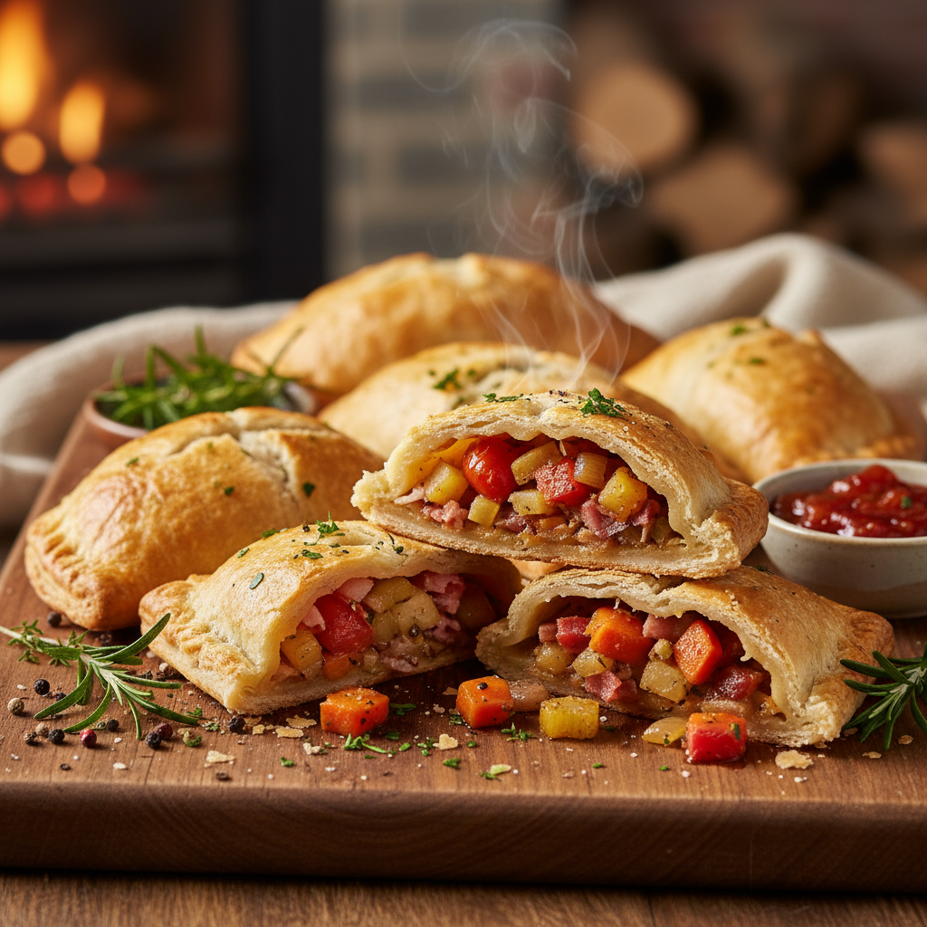 Winter veggie pasties