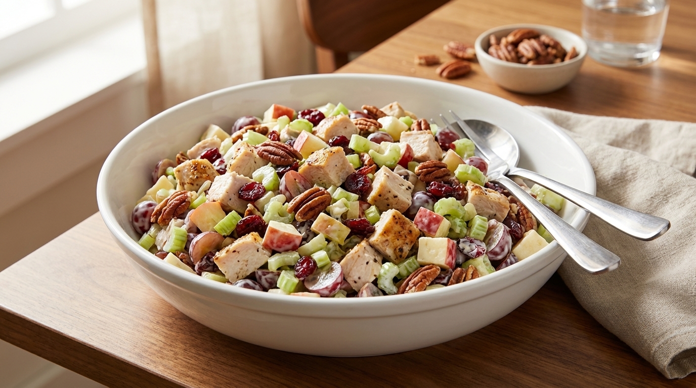 Chicken and cranberry waldorf salad