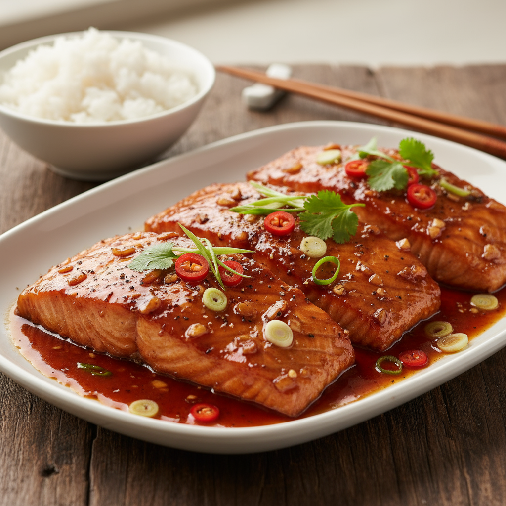 Vietnamese caramel salmon