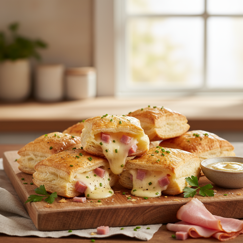 Ham and cheese puffs
