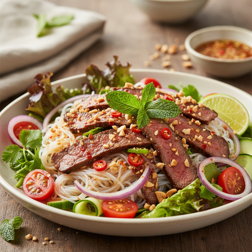 Thai beef salad with nam jim