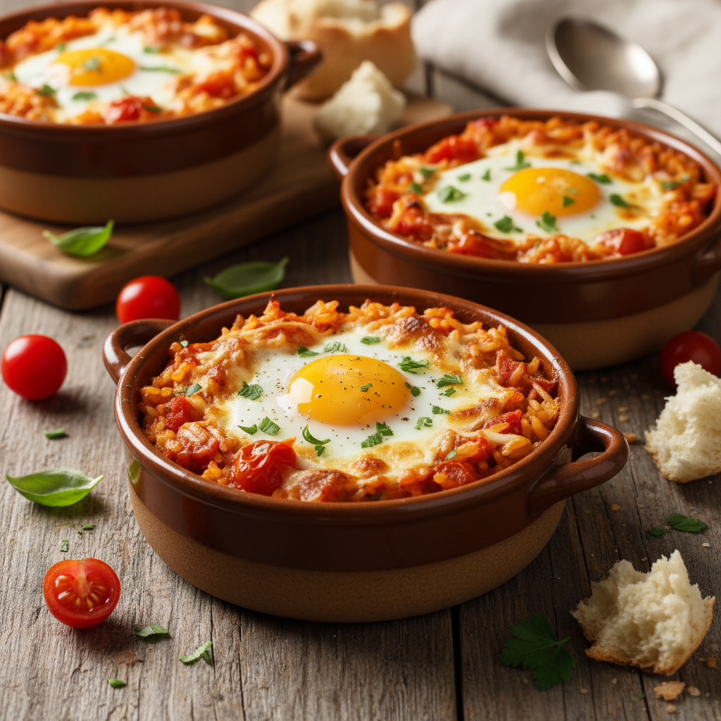 Savoury baked rice
