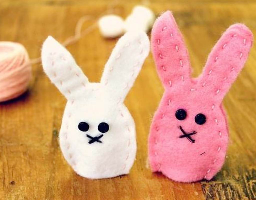 Easter bunny finger puppets.