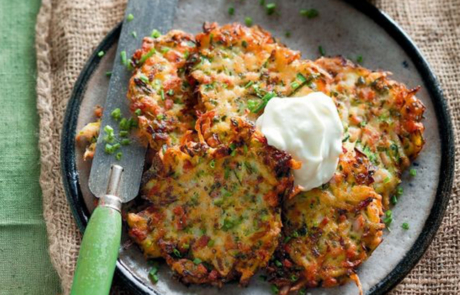 zucchini and potato fritters