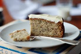 Banana cake with butter frosting