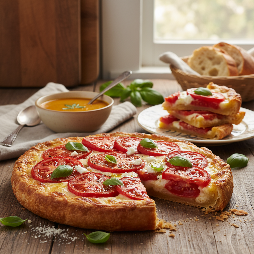 Upside down tomato pie