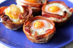 Bacon and egg cups