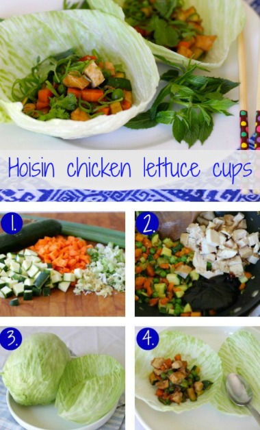 Hoisin chicken lettuce cups