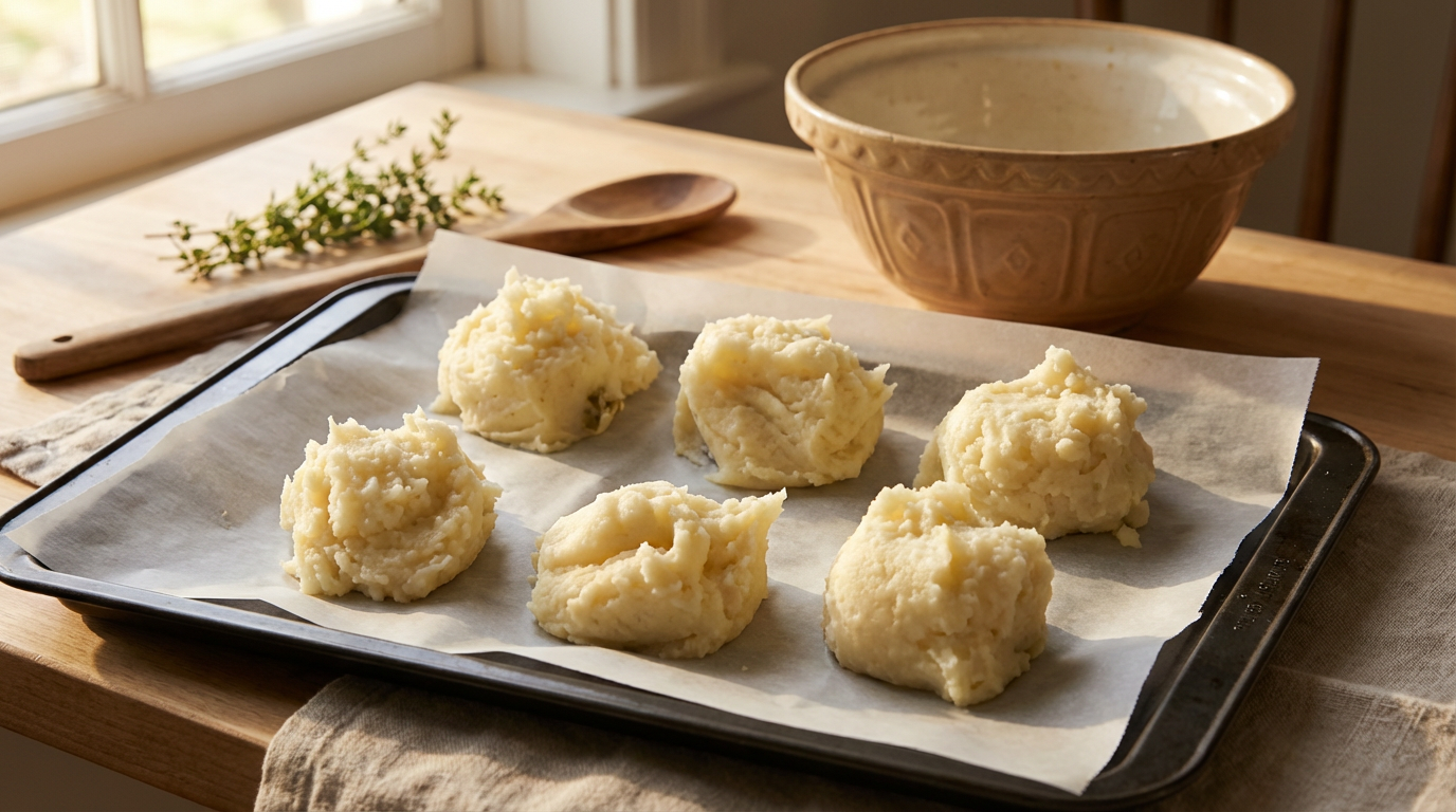 Frozen mashed potato balls