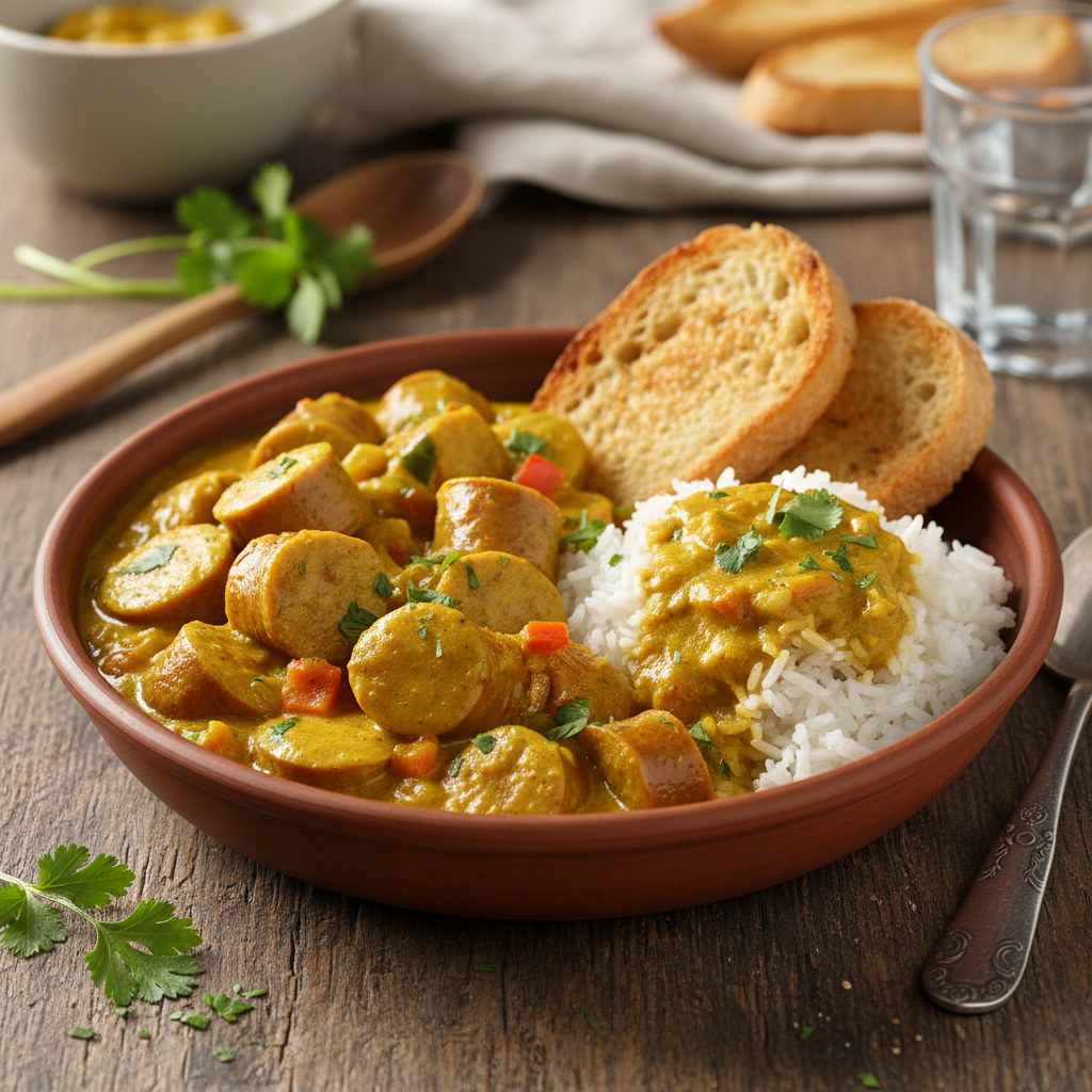 Yummy Curried Sausages
