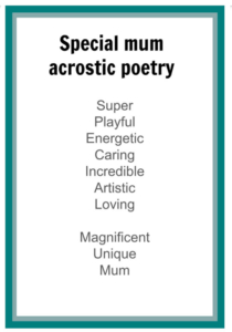 Mum acrostic