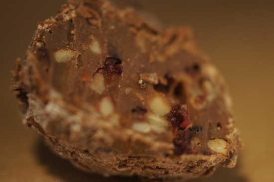 Orange and cranberry truffles
