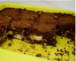 Black and white chocolate brownie