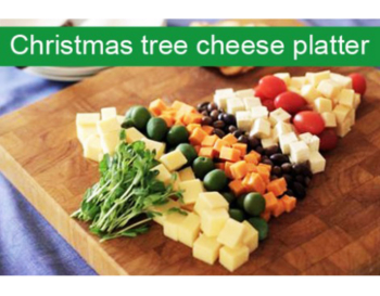 Christmas tree cheese platter
