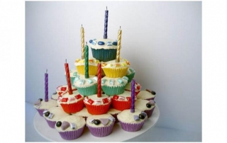 Cupcake tower birthday cake