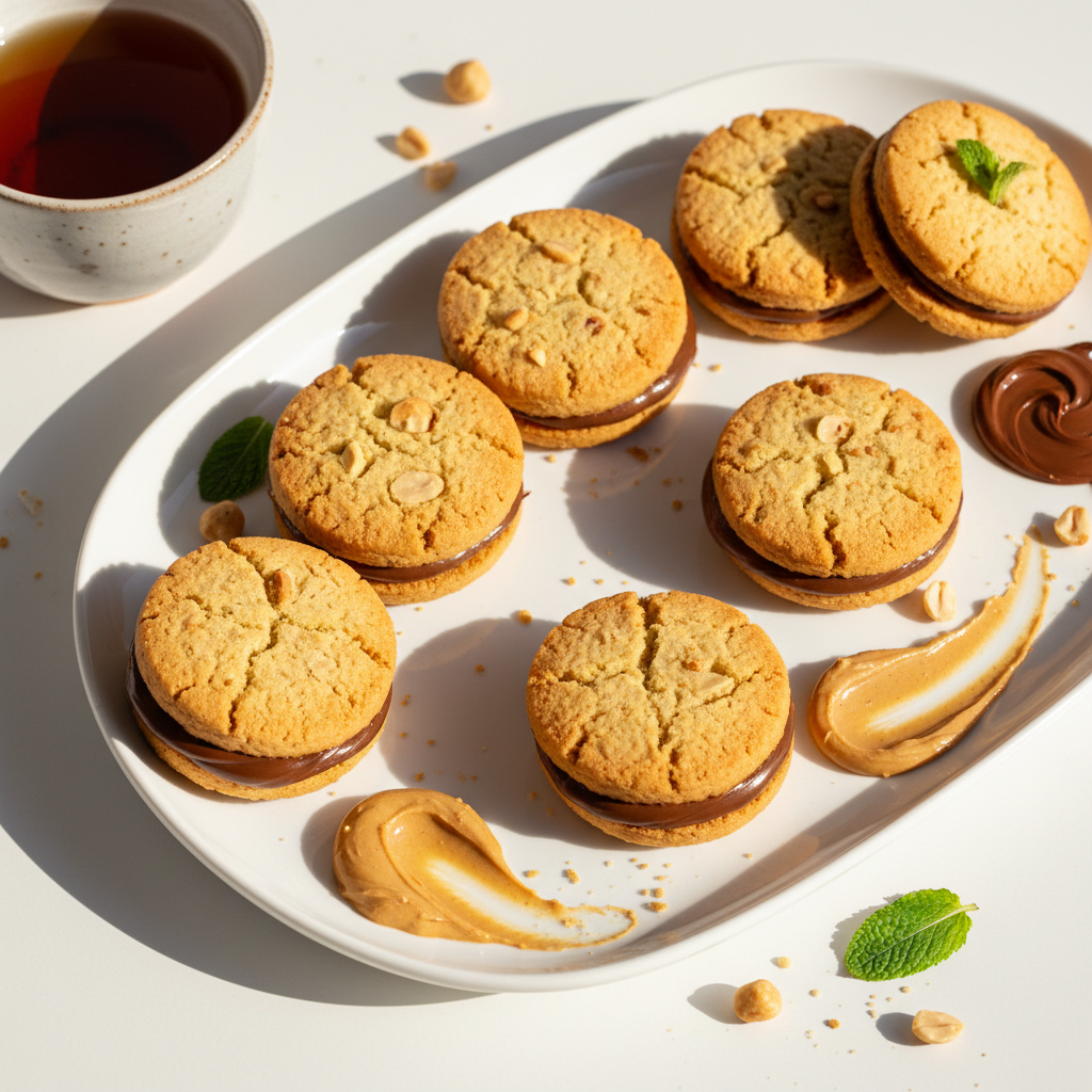 Nutella and peanut butter yo-yos