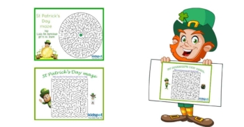 St Patrick’s Day Mazes – Help The Leprechaun Find His Way Through These Mazes