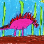 Dinosaur colouring pages