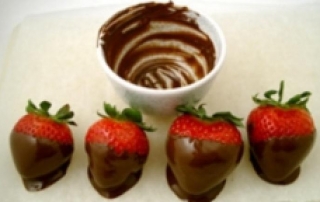 Choc-dipped strawberries