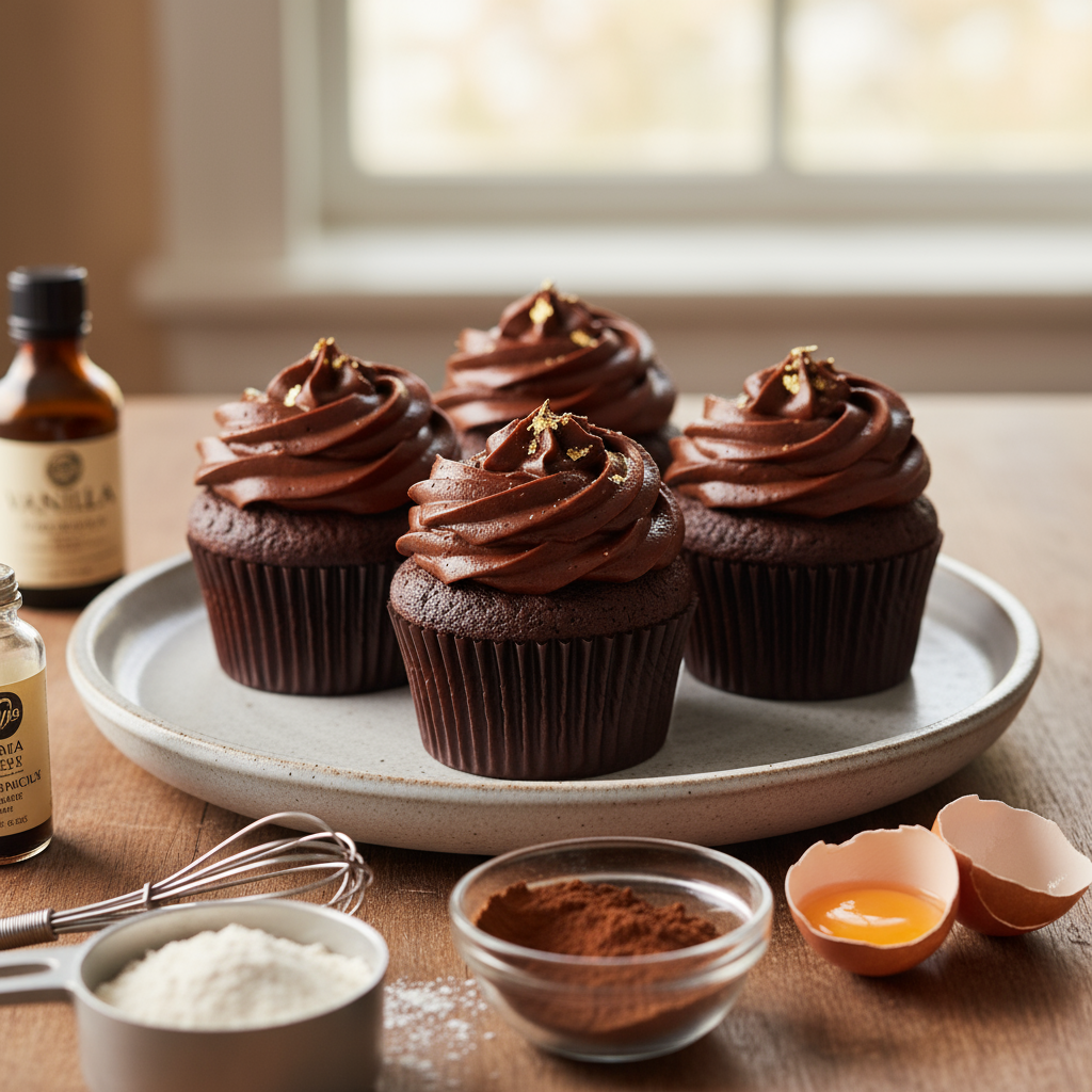 Super easy chocolate cupcakes