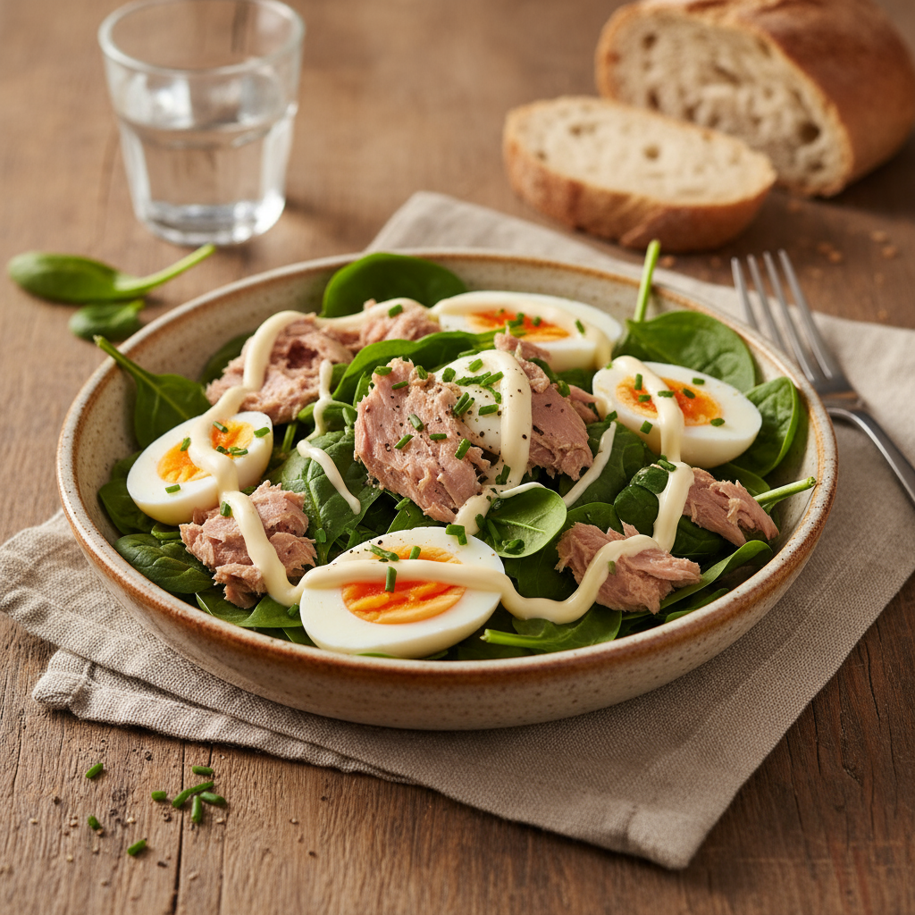 Tuna and egg salad (lazy nicoise)