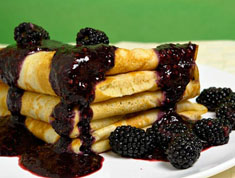 French crepes with berries
