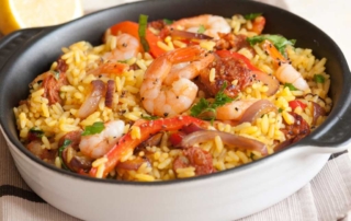 Prawn and chorizo risotto