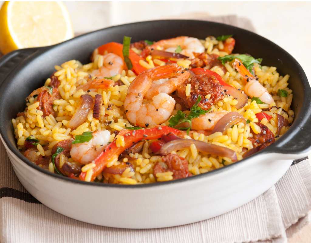 Prawn and chorizo risotto