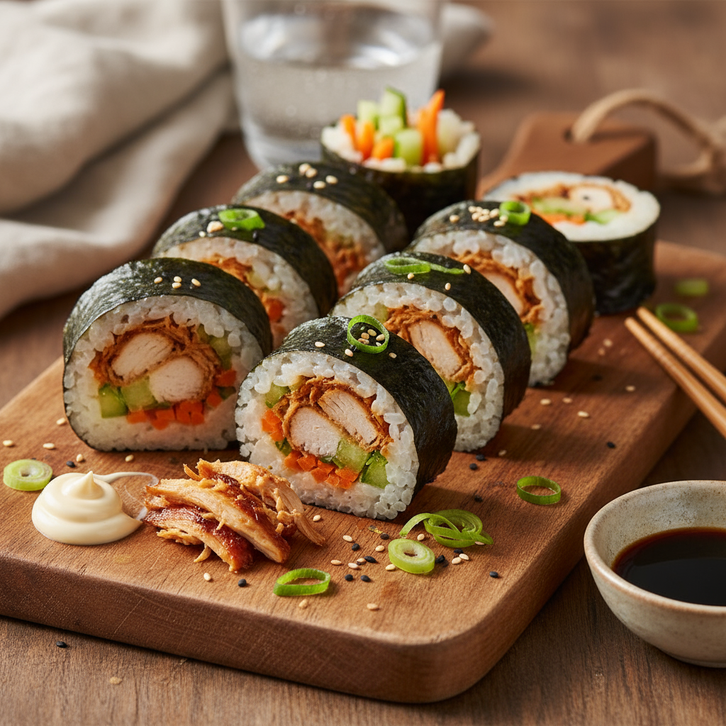 Chicken mayo nori rolls